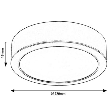 Rabalux - Plafoniera LED LED/24W/230V d. 22 cm