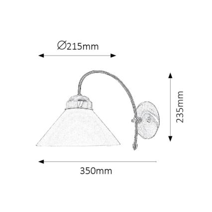 Rabalux - Applique 1xE27/60W/230V