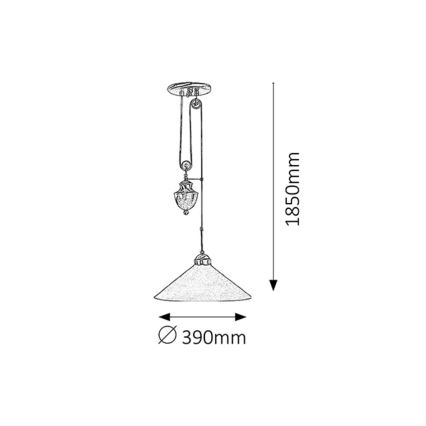 Rabalux - Lampadario 1xE27/100W/230V