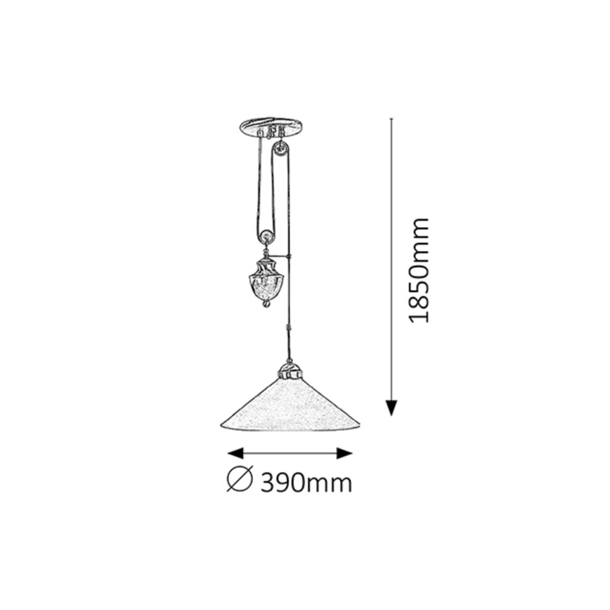 Rabalux - Lampadario 1xE27/100W/230V