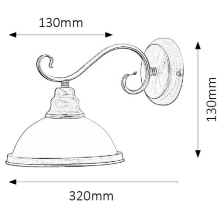 Rabalux - Applique 1xE27/60W/230V