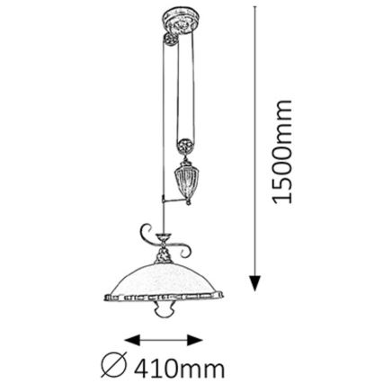 Rabalux - Lampadario 1xE27/60W/230V