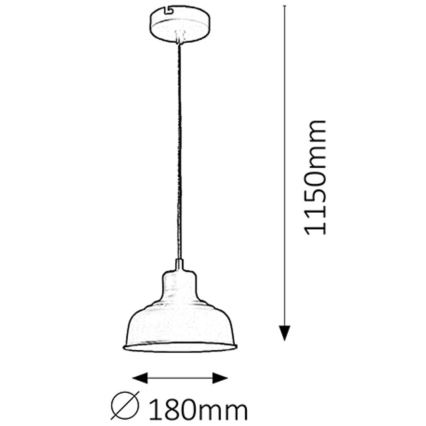 Rabalux - Lampadario 1xE27/60W/230V