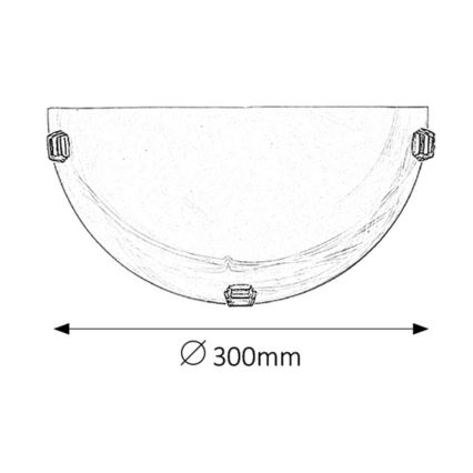 Rabalux - Lampada da parete 1xE27/60W/230V vetro alabastrino