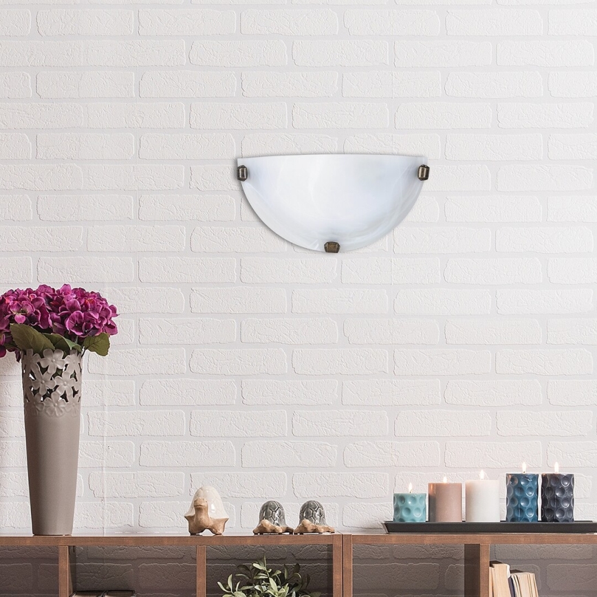 Rabalux - Lampada da parete 1xE27/60W/230V in vetro alabastrino