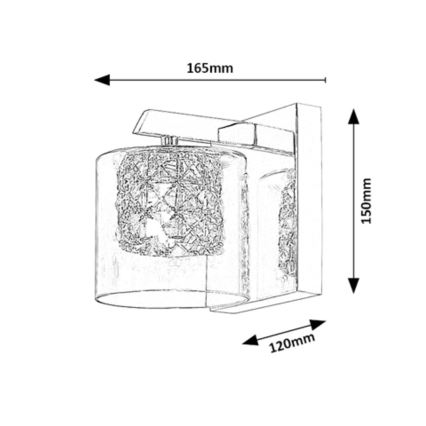 Rabalux - Applique di cristallo 1xG9/40W/230V
