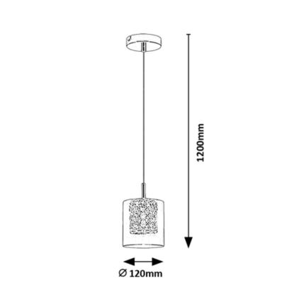 Rabalux - Lampadario di cristallo su corda 1xG9/40W/230V