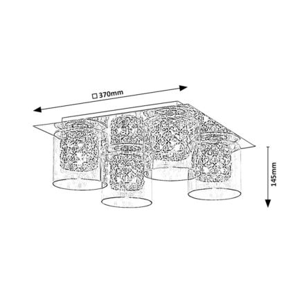 Rabalux - Plafoniera in cristallo 4xG9/40W/230V