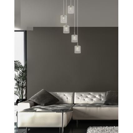 Rabalux - Lampadario in cristallo su filo 5xG9/40W/230V