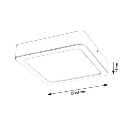 Rabalux - Plafoniera LED LED/12W/230V 14,5x14,5 cm