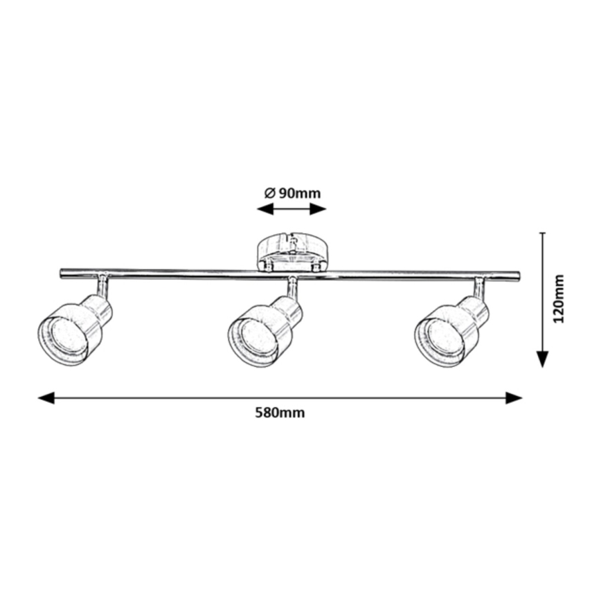 Rabalux - Faretto 3xGU10/50W/230V