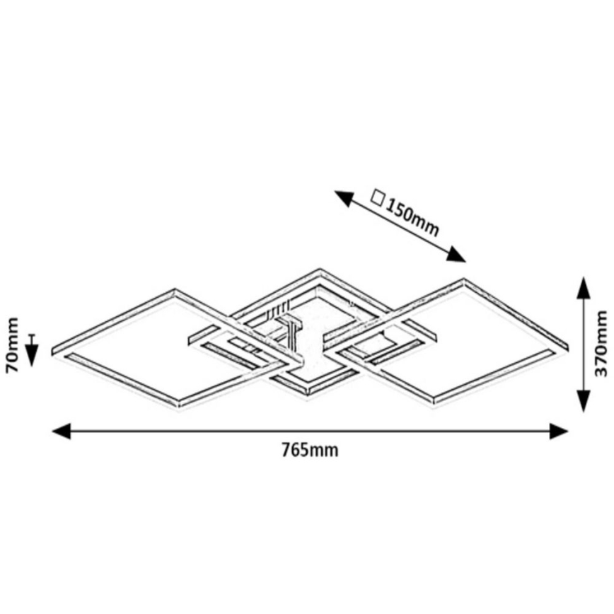 Rabalux - Lampadario LED a plafone LED/43W/230V cromo lucido