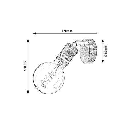 Rabalux ì- Faretto da muro 1xE27/25W/230V