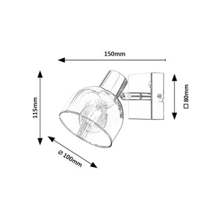 Rabalux - Faretto da parete 1xE14/40W/230V