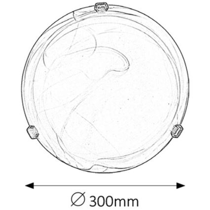 Rabalux - Plafoniera 1xE27/60W/230V con vetro alabastrino