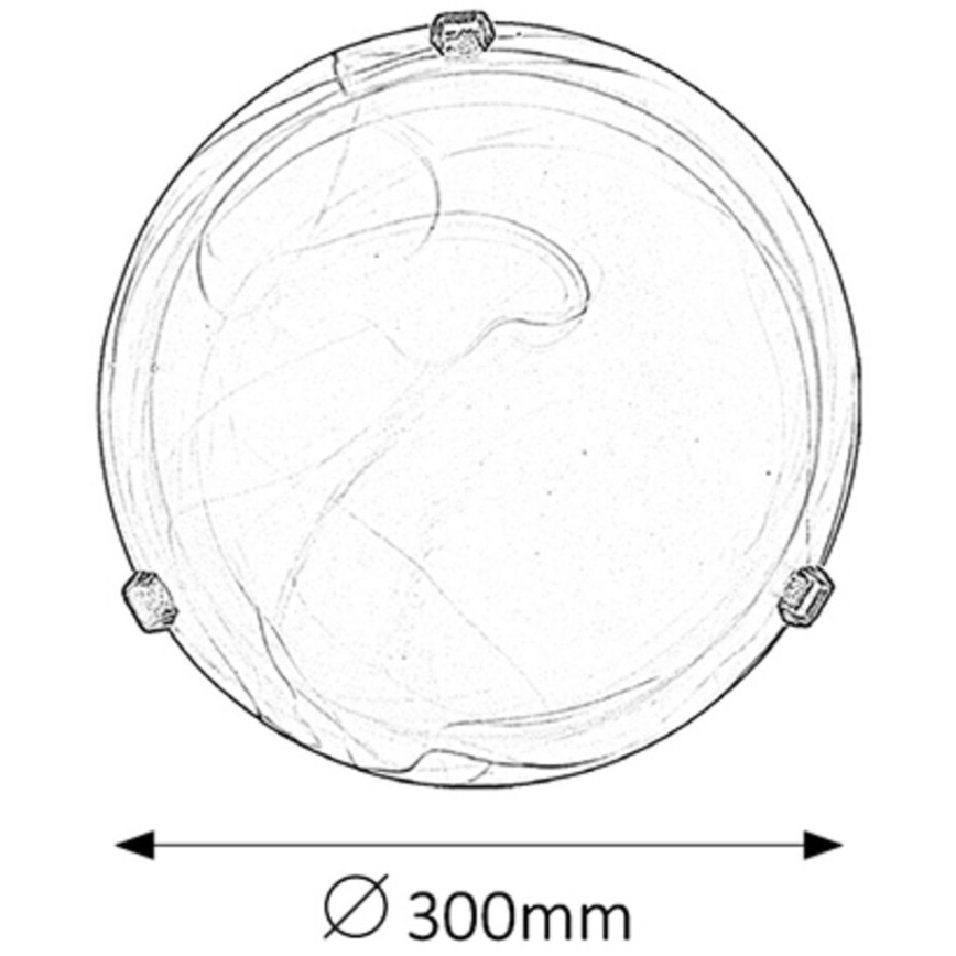 Rabalux - Plafoniera 1xE27/60W/230V con vetro alabastrino