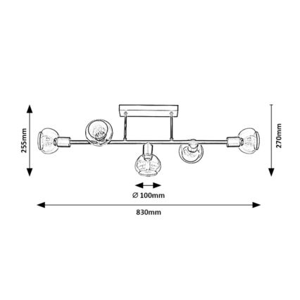 Rabalux - Lampadario su palo 5xE14/40W/230V