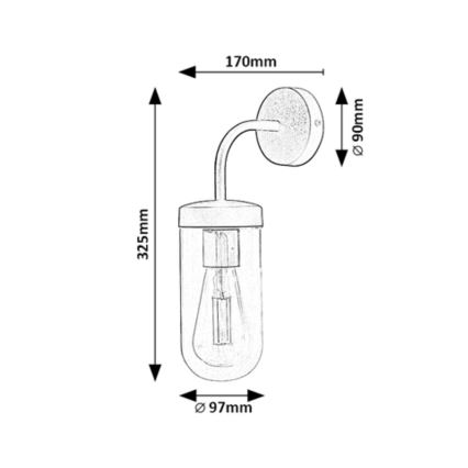 Rabalux - Applique da bagno 1xE27/60W/230V cromo lucido