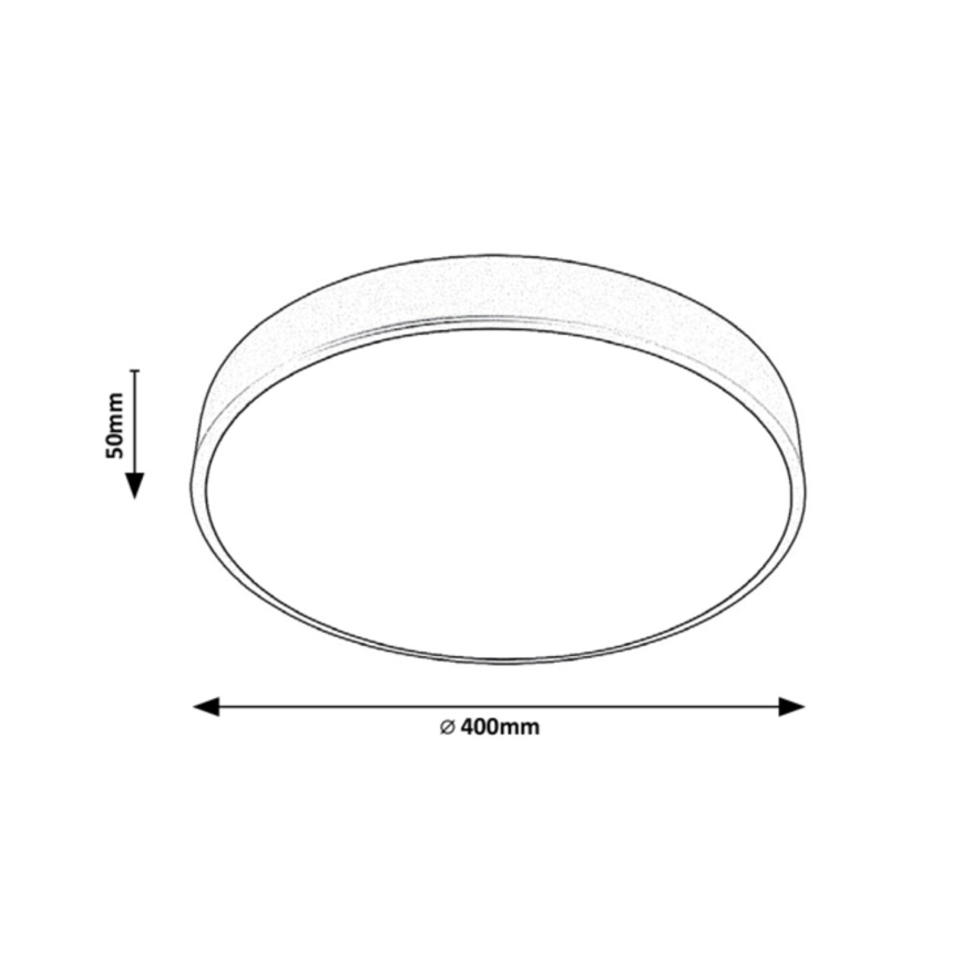 Rabalux - Plafoniera LED TESIA LED/36W/230V 40 cm nera