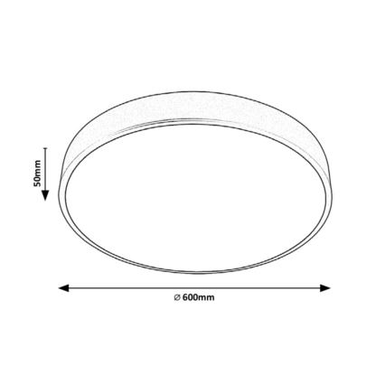 Rabalux - Plafoniera LED dimmerabile LED/60W/230V 60 cm + telecomando