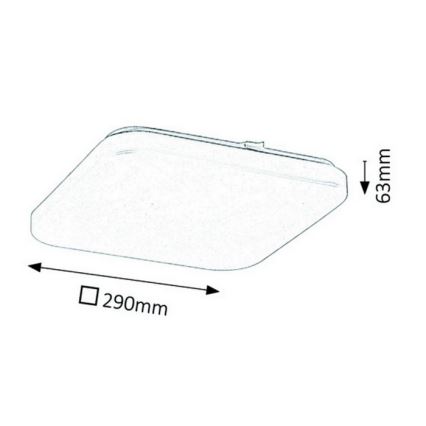 Rabalux - Plafoniera LED/20W/230V 29x29 cm