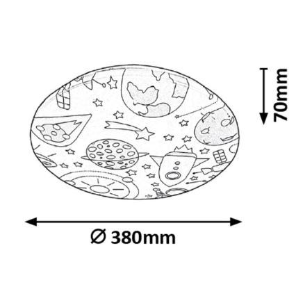 Rabalux - Plafoniera per bambini LED LED/24W/230V