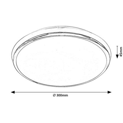 Rabalux - LED RGB Plafoniera da bagno LED/18W/230V diametro 30 cm 3000-6500K IP44 + telecomando