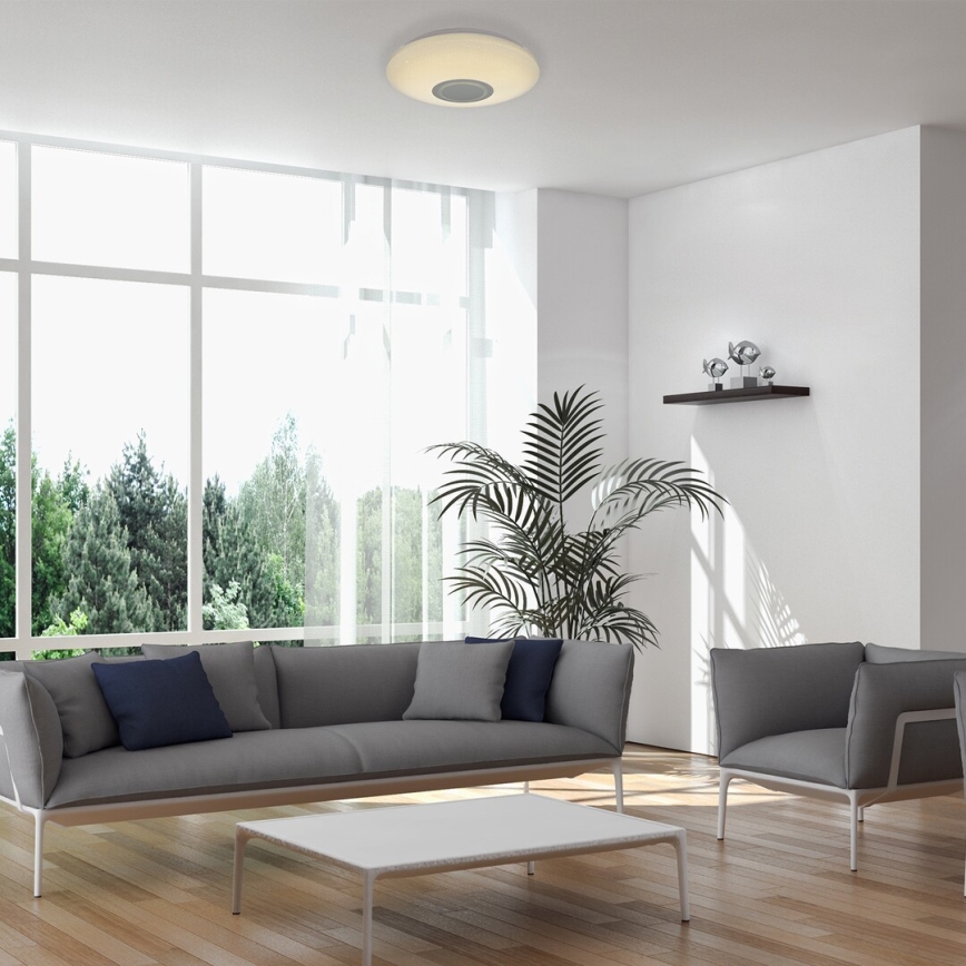 Rabalux - Plafoniera LED RGB dimmerabile con altoparlante integrato LED/24W/230V Wi-Fi Tuya + telecomando Ø 40 cm