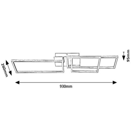 Rabalux - Lampadario LED a plafone LED/44W/230V bianco