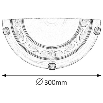 Rabalux - Applique 1xE27/60W/230V