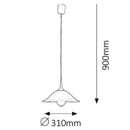 Rabalux - Lampadario 1xE27/60W/230V