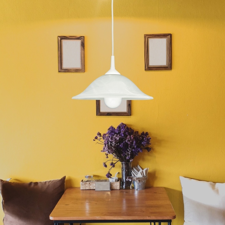 Rabalux - Lampadario 1xE27/60W/230V in vetro alabastrino