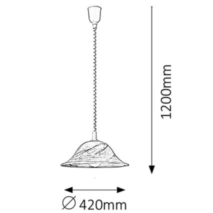 Rabalux - Lampadario 1xE27/60W/230V