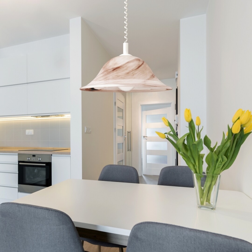 Rabalux - Lampadario 1xE27/60W/230V vetro alabastrino