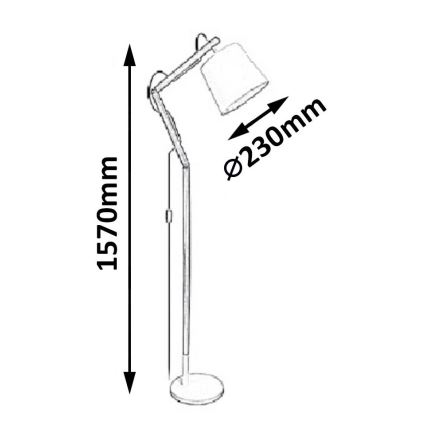 Rabalux - Lampada con piedistallo E27/60W faggio