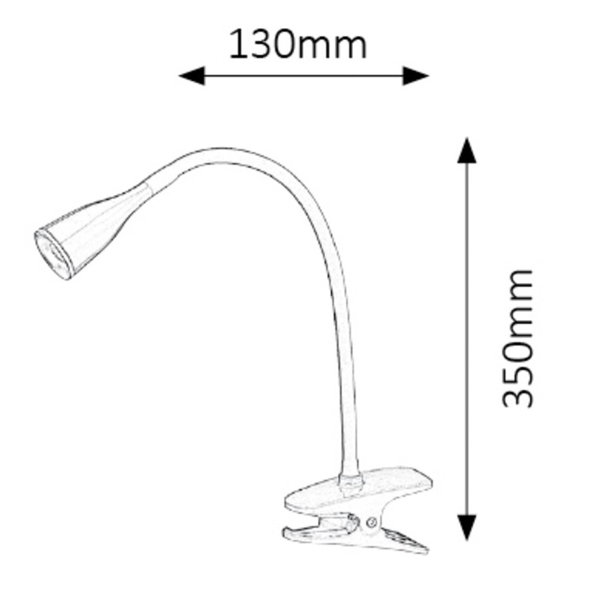 Rabalux - Lampada da tavolo con clip a LED, 4,5 W, 230 V