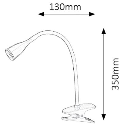 Rabalux - LED Lampada da tavolo con morsetto 1xLED/4,5W/230V