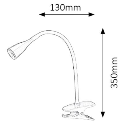 Rabalux - LED Lampada da tavolo con morsetto 1xLED/4,5W/230V