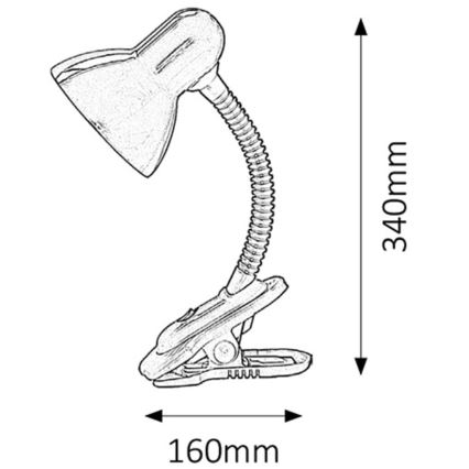 Rabalux - Lampada con Clip 1xE27/40W/230V