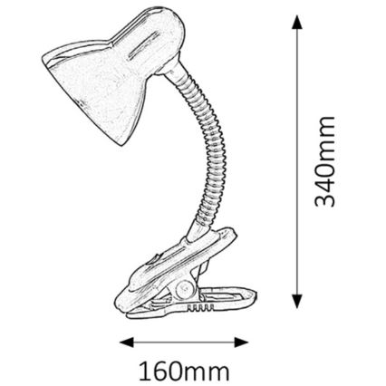 Rabalux - Lampada con Clip 1xE27/40W/230V