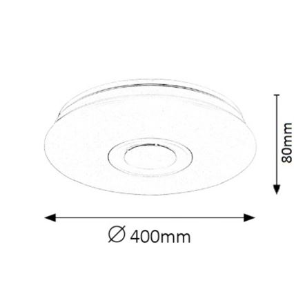 Rabalux - Plafoniera LED RGB dimmerabile 1xLED RGB/24W/230V + telecomando