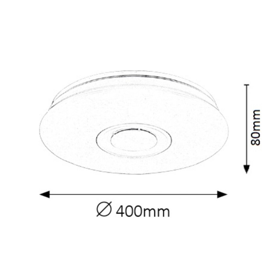 Rabalux - Plafoniera LED RGB dimmerabile 1xLED RGB/24W/230V + telecomando
