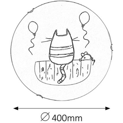 Rabalux - Applique per bambini 2xE27/60W