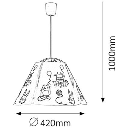 Rabalux - Lampada a sospensione per bambini E27/60W