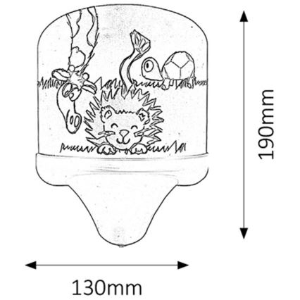 Rabalux - LED Applique per bambini E14/7W