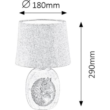 Rabalux - Lampada da tavolo per bambini 1xE14/40W/230V marrone