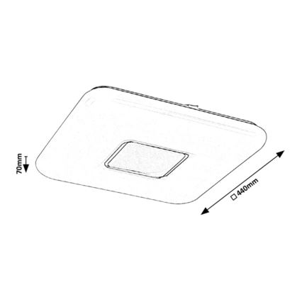 Rabalux - Plafoniera LED dimmerabile  LED/70W/230V + TC