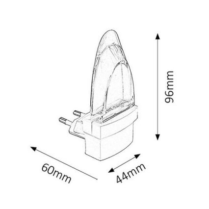 Rabalux - LED Lampada con spina integrata 1xLED/0,5W/230V