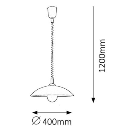 Rabalux - Lampadario regolabile 1xE27/60W/230V