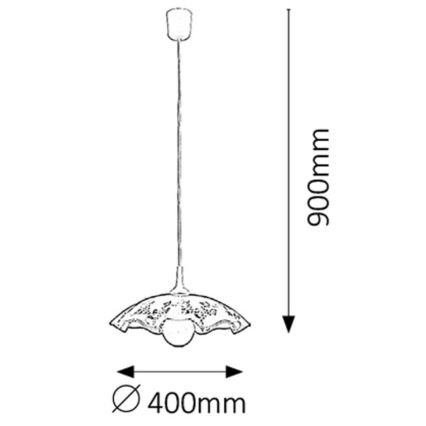 Rabalux 4795 - Lampadario VINO E27/60W/230V